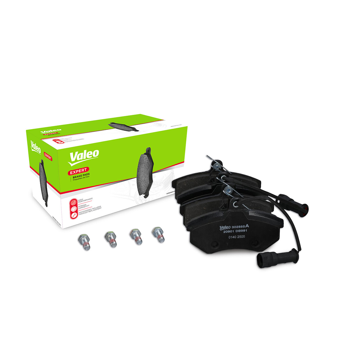 Jeu de 4 plaquettes de frein VALEO ref. 302855A